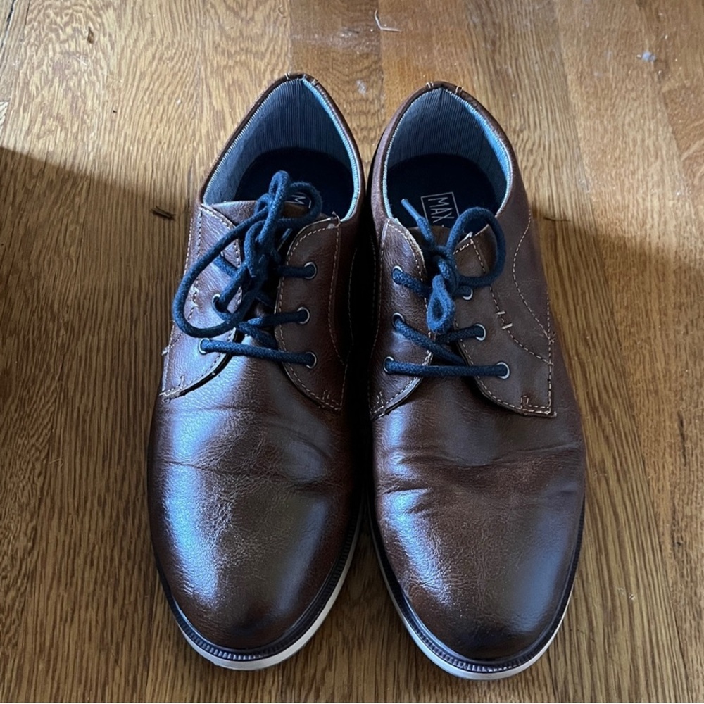 Max + Jake Brown Leather Two-Tone Oxfords